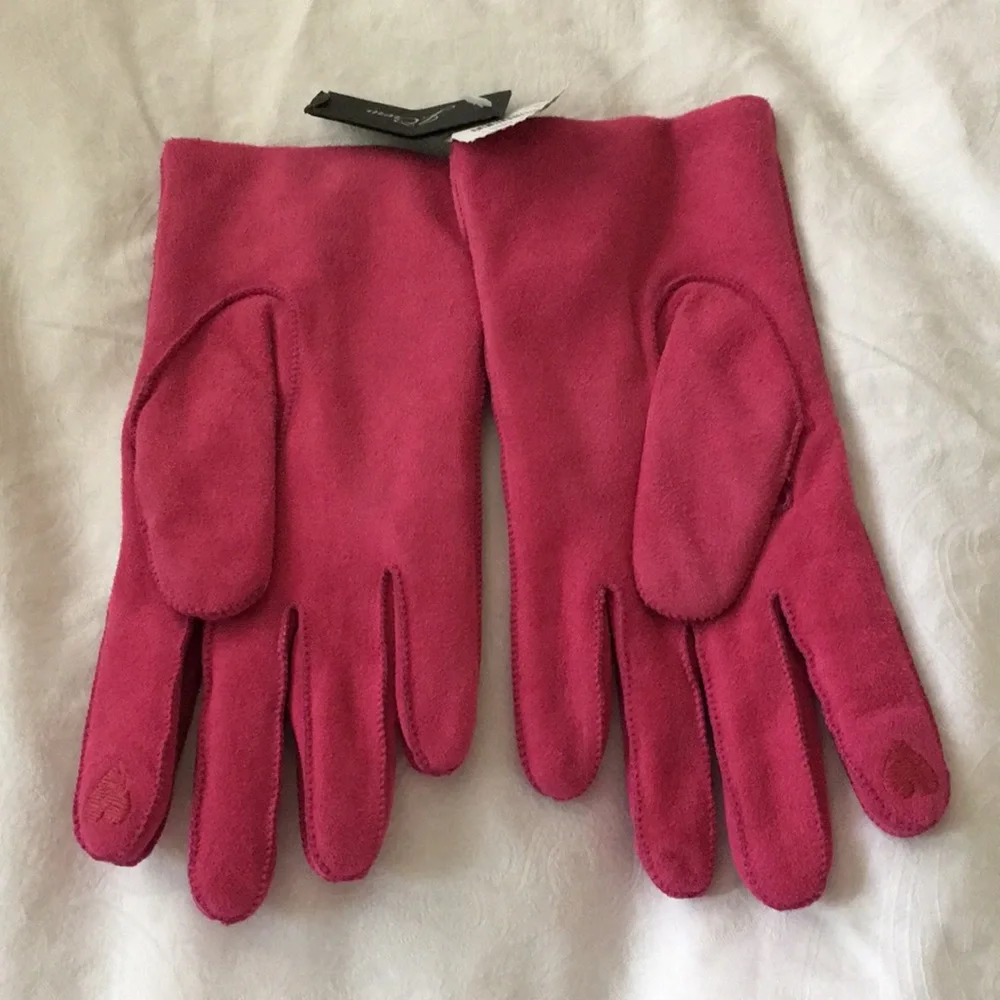 Jcrew Pink Suede Gloves